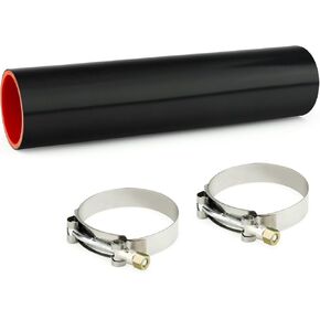 GASHER 1PCS 90 Degree Elbow Silicone Hose 2"ID, Silicone Couplers Leg Length 6.3" (160mm) with 2 T-Bolt Clamps, Intercooler Pipe For Intake And Turbo Applications