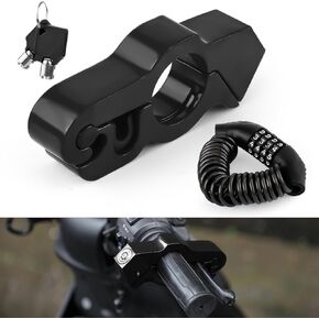 Helmet Lock Brake Lock, Bike Handlebar Lock Motorcycle Throttle Locks Combination to Protect Your Motorcycle from Losing (Blue)