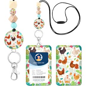 Teacher Lanyard with ID Holder - Pink Coquettte Bow Name Badge Holders with Lanyards, Teach Love Inspire Hospital Nurse Motivational Quotes Work Accessories for Teachers Nurses Social Workers Gifts
