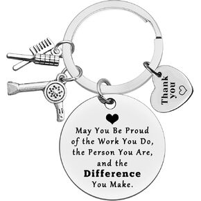 Xiahuyu Hairdresser Gifts Keychain Hair Stylist Appreciation Gifts Cosmetology Graduation Gift Christmas Birthday Leaving Retirement Gfit Thank You Gift for Hairdresser