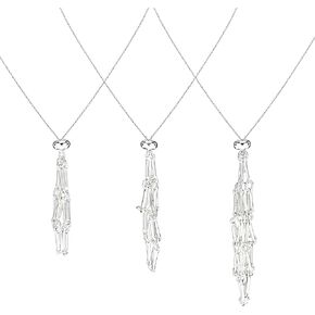 Crystal Holder Necklace 3Pcs Handmade Silver Crystal Stone Holder Necklace with Adjustable Cage, Valentine's Day Gifts