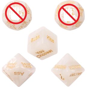 Date Night Dice, Funny Couple Dice Game, Portable Couple Dice Kit for Adults Women Men Husband Girlfriend Boyfriend (Black)