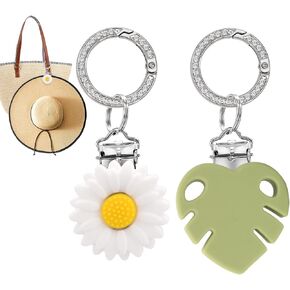 2Pcs Hat Clips for Travel on Bag, Silicone Hat Carrier for Travel Bag, Backpack, Luggage, Bogg Bags, Protect Hat from Falling, Travel Gift for Woman