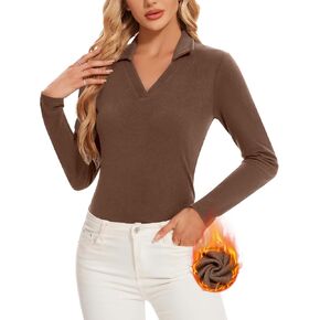 Women's 1/4 Zip Fleece Pullover Thermal Long Sleeve Shirt Cold Weather Fleece Jacket