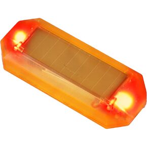 Universal Car Solar Power Simulated Dummy Alarm, Car Security Anti-Theft LED Flashing Warning Light Fake Lamp Red Shell Orange