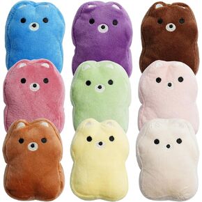 Nocciola Gummy Bear Dog Toys with a Bag, Plush Squeaky Dog Toy Set,Cute Stuffed Dog Chew Toys, for Small to Medium Dogs