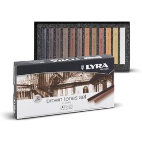 LYRA Polycrayons Soft Brown Tones 12 Box,17.4 x 9.0 x 2.0 cm,5641121