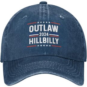 Foesunit Outlaw Hillbilly 2024 Hat for Men Funny Baseball Caps Funny Birthday Gifts for Women Navy Blue