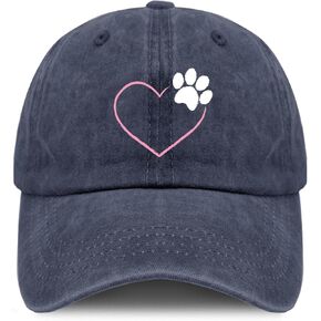 Dad Hats for Teens Cute Dog Paw Print Heart Mens Snapback Hats for Climbing