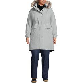 Lands' End Women's Expedition Waterproof Down Winter Parka with Faux Fur Hood