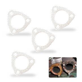 4 PCS Exhaust Gasket 2.5 inch 3 Bolt Metal Exhaust Flange Gasket Catalytic Converter Gasket Exhaust Pipe Gasket Exhaust Manifold Gasket with High Sealing for Most Cars Trucks SUVs