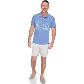 Margaritaville Men's Island Reserve Beach Scene Polo