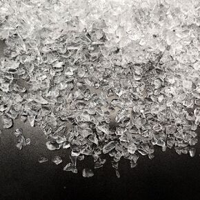 Crushed Mirror Glass for Resin Art,Broken Fire Glass Pieces for Tabletop Fire Pit,Crafts,Home Decorations Vase Fillers,15 OZ