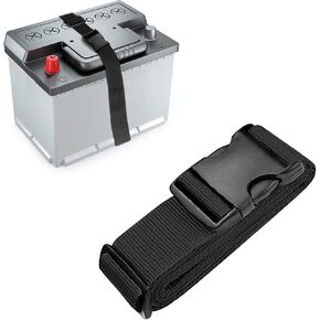 39 Inch Car Battery Tie Down Strap, Adjustable Buckle Strap for Auto Battery Box, Car Trailer Boat Battery Hold Down, Quick Release Battery Retaining Strap (1PCS)