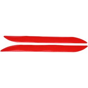 Bumper Reflector 2pcs Universal Self Adhesive Light Reflective Decal Safety Warning Stickers Car Reflective Strips for Auto Truck Alert Decor (red)