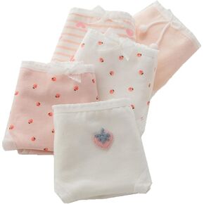 Breathable Cotton Sweet Cute Strawberry Brief Kawaii Schoolgirl Teen Girls Panties Anime Women Sweet 5 Packs Lolita Underwear