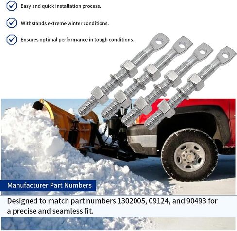 4PCS 5/8" Snow Plow Trip Spring Eye Bolt 1/2" Hole for Western 90493K, Buyers SAM 1302005, Meyer 09124, NLP SNP6224 in Saudi Arabia