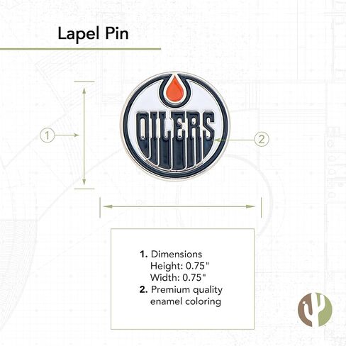 Edmonton Oilers Lapel Pin NHL Team Logo Enamel Made of Metal (Lapel Pin) in Saudi Arabia