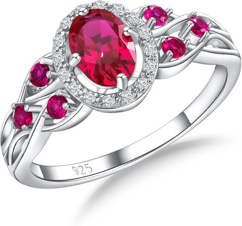 Aquamarine/Amethyst/Emerald/Sapphire/Ruby Signet Ring for Women, 925 Sterling Silver Celtic Knot Ring Moissanite Inlaid Oval Shaped Birthstone Gemstone Cocktail Engagement Rings in Saudi Arabia
