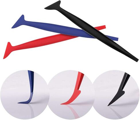 مجموعة أدوات تغليف الفينيل للسيارات - مجموعة ممسحة أوتوماتيكية مكونة من 3 قطع، ممسحة صغيرة لتغليف فيلم تظليل النوافذ، مجموعة أدوات السيارات لتغليف وملصقات المركبات in Kuwait