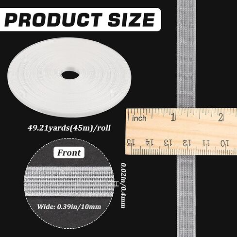 GORGECRAFT 45m x 10mm Clear Polyester Boning for Corset High Density Polyester Corset Boning for Sewing Garment Accessories Bra Boning Tool for Corsets Bridal Gowns Dress Bustle Evening Gowns Hats in Saudi Arabia