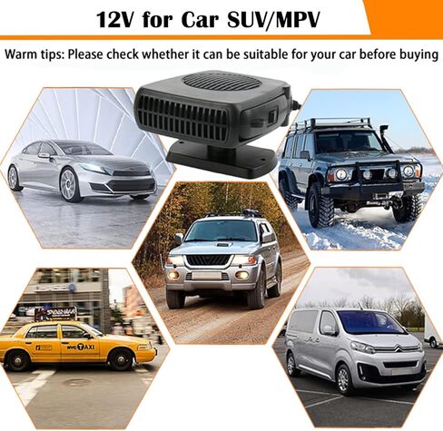 سخان السيارة، 12 فولت 200 وات 2 في 1، سخان سيارة محمول، تسخين سريع، تذويب سريع، مزيل الضباب، مروحة تبريد حرارية، مجفف تلقائي، مزيل الصقيع للزجاج الأمامي، في ولاعة السجائر in Kuwait