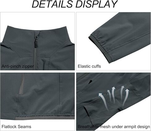 Little Donkey Andy Men's Lightweight Woven Jacket with Windbreak Resistant Sun Protection Softshell Jacket For Runing Hiking in Saudi Arabia
