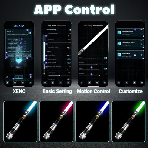 RGB 3.0 FX Light Sabers for Adults Star Wars, Motion Control and Smooth Swing, 16 Sound Fonts Light Saber and Infinite Color Changing, Lightsabers for Adults for Halloween Cosplay Props in Saudi Arabia