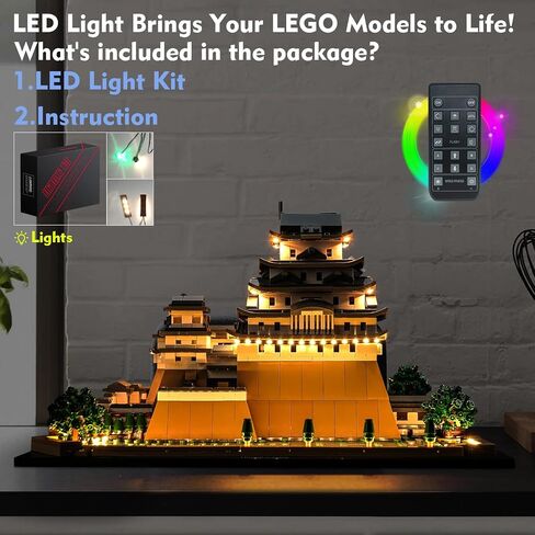 LED Light Kit Compatible with Lego Himeji Castle 21060, Lego Architecture Castle Remote Control Lighting Set Accessories Compatible with Lego 21060 Building Set (Lights Only, No Models) in Saudi Arabia