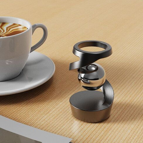 Generic Aerospace Aluminum Adult Fidget Spinner: Optical Illusion Desk Toy, Gravity-Defying Metallic Shape, Stainless Steel Sphere, Stress Relief Kinetic Sculpture (Silver Silver) in Saudi Arabia