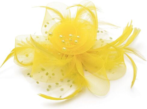 Tea Party Hats for Women Flower Mesh Ribbons Feathers Clip Kentucky Derby Headdress Headband Hair Clip for Wedding in Saudi Arabia