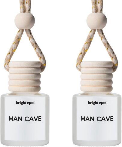 Car Air Freshener - Man Cave Tobacco & Vanilla Scent – Premium Hanging Diffuser, Long-Lasting Fragrance for Car, Home, or Office, Non-Toxic & Refillable, 2-Pack in Saudi Arabia