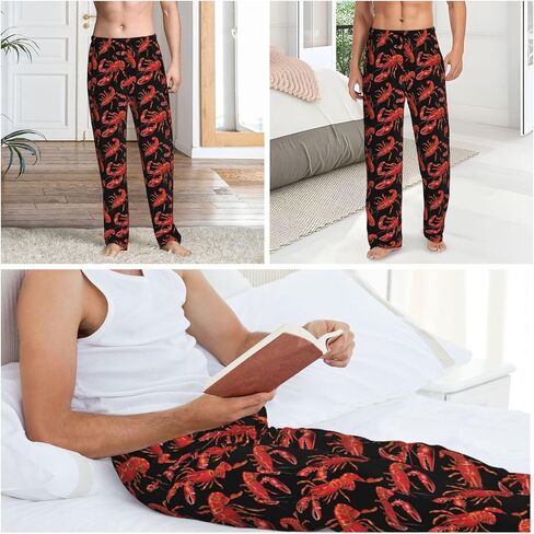 Men's Pajama Pants Pjs Bottoms With Pockets Sleep Lounge Pants For Men in Kuwait