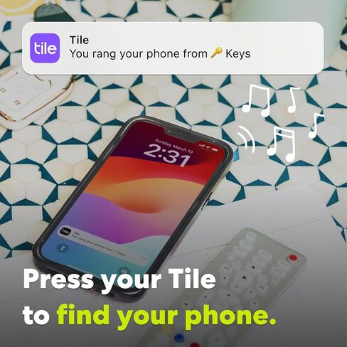 Tile by Life360 Mate (2024) متعقب بلوتوث، وباحث عن المفاتيح ومحدد موقع العناصر للمفاتيح والحقائب والمزيد. مكتشف الهاتف. متوافق مع كل من iOS وAndroid. عبوة واحدة (أسود) in Kuwait