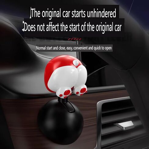 Car Starter Button Cover Ball Rocker Car Engine Start Stop Lever Automotive One-Touch Start Joystick Decorative Kit (Orange) in Saudi Arabia