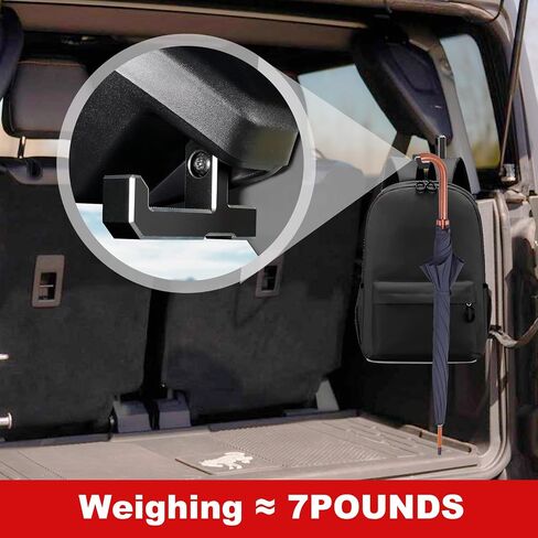 خطافات حقيبة البقالة من الألومنيوم بديلة لملحقات Ford Bronco 2021 2022 2023 2-Door 4-Door Universal Trunk Hook الجذع الداخلي (على شكل حرف T) in Saudi Arabia