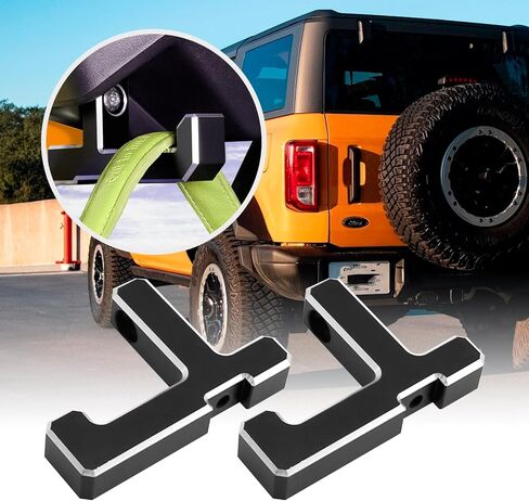 خطافات حقيبة البقالة من الألومنيوم بديلة لملحقات Ford Bronco 2021 2022 2023 2-Door 4-Door Universal Trunk Hook الجذع الداخلي (على شكل حرف T) in Saudi Arabia