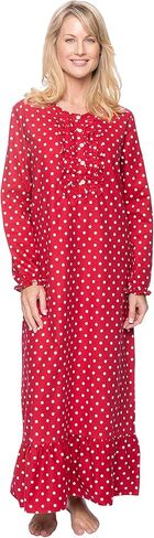 Noble Mount Long Nightgowns for Women - 100% Cotton Flannel Nightgown in Kuwait