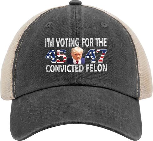 Generic I'm Voting for The Convicted Felon Funny Pro Trump 2024-1 Hats for Women Baseball Cap Low Profile, Allblack in Saudi Arabia