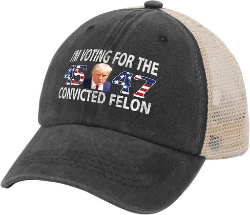 Generic I'm Voting for The Convicted Felon Funny Pro Trump 2024-1 Hats for Women Baseball Cap Low Profile, Allblack in Saudi Arabia