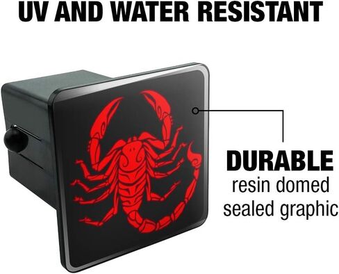 GRAPHICS & MORE Red Tribal Scorpion Tow Trailer Hitch Cover Plug Insert 2" in Saudi Arabia