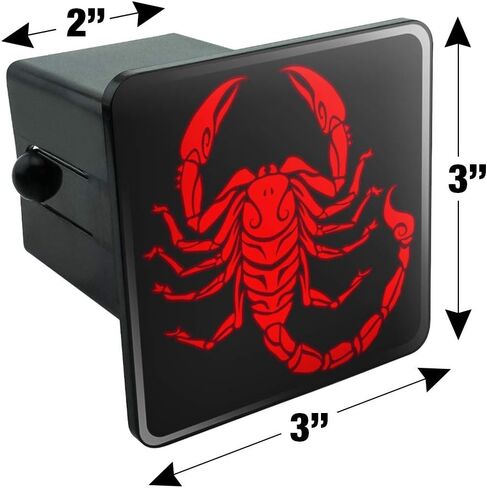 GRAPHICS & MORE Red Tribal Scorpion Tow Trailer Hitch Cover Plug Insert 2" in Saudi Arabia