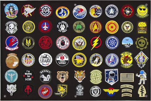 Tactical Patch Display Panel Holder Board for Military Army Combat Morale Uniform Hook and Loop Emblems, 43 Inches x 27.5 Inches (Large), with 1 Flag Patch Included in Kuwait