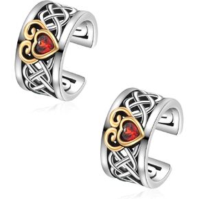 Ear Cuff for Men Women 925 Sterling Silver Celtic Earrings Viking Black Cuff Earrings Non Piercing Cartilage Cuff