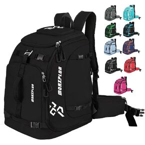 MORXPLOR Ski Boot Bag Backpack, 60L padded Ski Gear Bag & Snowboard Boot Bag,Large Capacity Waterproof Ski Travel Bag & Ski Boot Travel Backpack for Helmet,Goggles,Gloves,Skis,Snowboard Gear