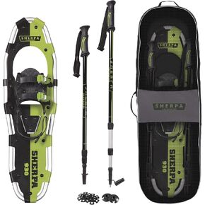 Yukon Charlie's Sherpa Snowshoe Kit, 8-inch x 25-inch, Includes Snowshoes, Trekking Poles and Travel Bag