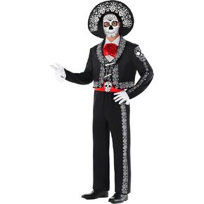 Morph - Day Of The Dead Costume For Men - Mariachi Outfit Men Day Of The Dead Costume - Dia De Los Muertos Costume For Men