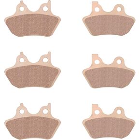 Front & Rear Brake Pads Sintered for 2000-2007 Harley Davidson Electra Glide Ultra Classic Road King Fatboy Dyna Heritage Softail Night Train, 2 Front & 1 Rear Brake Pads