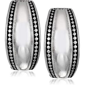 Napier Women's Casual Silver Ez Comfort Clip Button Earrings