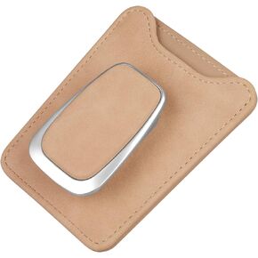 Leather Sun Glass Holder for Car Visor, Car Sunglass Holder Clip for Car Sun Visor,Glasses Organizer Clip Universal Car Interior Accessories for Car SUV